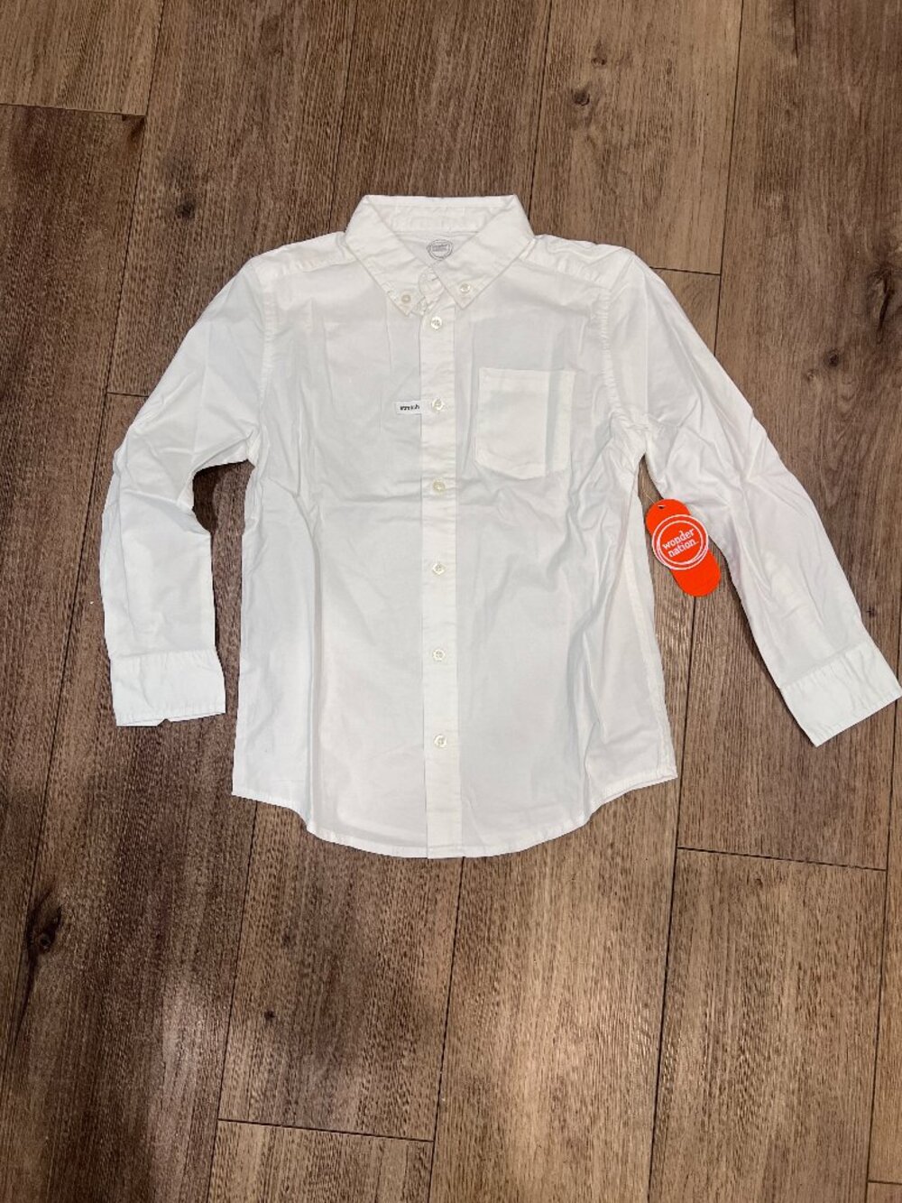 Boys White Button Up Shirt